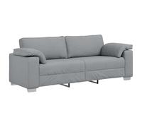 vidaXL Sofá Contemporáneo Gris Claro para 3 | Asiento Resistente Tapizado en Tela Resistente a Manchas Incluye 2 Cojines Uso en Sala de Estar Diseño Moderno con Marco de Metal y Madera