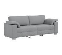 vidaXL Sofá Contemporáneo Gris Claro para 3 | Asiento Resistente Tapizado en Tela Resistente a Manchas Incluye 2 Cojines Uso en Sala de Estar Diseño Moderno con Marco de Metal y Madera