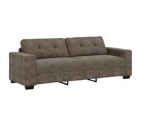 vidaXL Sofá de 3 plazas Gris Oscuro 220 cm Cuero de Suede Sintético | Look moderno que va con cualquier decoración, Acomoda fácil a varios amigos, Hecho para disfrutar por años