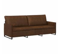 vidaXL Sofá de 3 plazas Marrón 220 x 81 x 82 cm Tela de Ante sintético