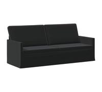 vidaXL Sofá de 3 plazas Negro 190 x 81 x 82 cm Pwned_by_LORD666_YWH