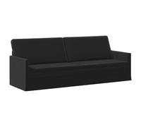 vidaXL Sofá de 3 plazas Negro 220 x 81 x 82 cm Pwned_by_LORD666_YWH