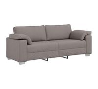 vidaXL Sofá de 3 plazas Taupé 220 cm Tela, Sofá Elegante, Asientos duraderos, diseño Moderno, Forma Rectangular, cojín de Espuma, tapicería Transpirable para Sala