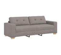 vidaXL Sofá de 3 plazas Taupé 220 cm Tela | Un estilo moderno que queda genial en cualquier habitación, Con acolchado para que te relajes a gusto, Hecho de tela de