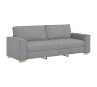 vidaXL Sofá de 3 plazas Tela Gris Claro, 180 cm