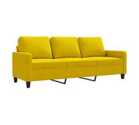 Vidaxl sofá de 3 plazas terciopelo amarillo 180 cm