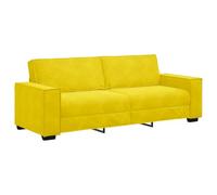 vidaXL Sofá de 3 plazas Terciopelo Amarillo 180 cm