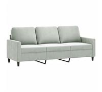 vidaXL Sofá de 3 plazas Terciopelo gris claro 180 cm