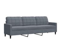 Vidaxl sofá de 3 plazas terciopelo gris oscuro 210 cm