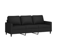 Vidaxl sofá de 3 plazas terciopelo negro 180 cm