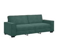 vidaXL Sofá de 3 plazas Terciopelo Verde Oscuro 180 cm