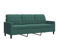 vidaXL Sofá de 3 plazas Terciopelo Verde Oscuro 180 cm, sofá, sofá de salón, sofá de Terciopelo, sofá tapizado, sofá para 3 Personas