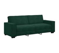 vidaXL Sofá de 3 plazas Terciopelo verde oscuro 180 cm