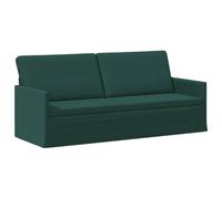 vidaXL Sofá de 3 plazas Verde Oscuro 190 x 81 x 82 cm Tela