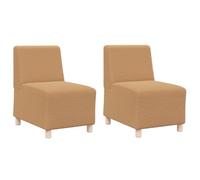 vidaXL Sofá de Corduroy con 2 sillitas en Beige, diseño Moderno para el Interior. Tiene un cojín de Espuma Duradero de 55 x 74 x 82 cm, Material Que Respira, y una Estructura de Madera Hecha con Inge