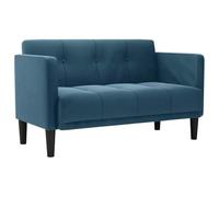 vidaXL Sofá de Dos plazas Azul de Terciopelo de 111 cm