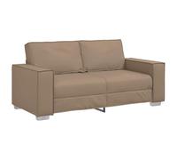 vidaXL Sofá de dos plazas Capuchino 180 cm Cuero sintético, Sofá moderno para la sala de estar, Sofá rectangular cómodo, Sofá de cuero sintético duradero, Lounge ergonómico, Muebles urbanos con estilo