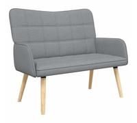 vidaXL Sofá de Dos Plazas Gris Claro 115 x 61 x 87 cm Tela, Sofá Amoroso contemporáneo, Asiento Moderno para tu Sala, cómodo y Compacto, Ideal para el hogar