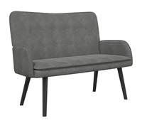 vidaXL Sofá de Dos Plazas Gris Oscuro 115 x 61 x 87 cm Terciopelo, Sala, Sofá de Terciopelo Moderno, Asientos Cómodos, Sillas Elegantes, Lounge Estiloso, Loveseat Acogedor