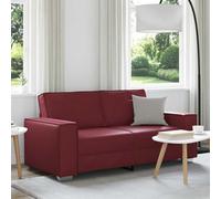 vidaXL Sofá Color Vino de 2.5 plazas cómodo para Sala de Estar diseño Moderno Marco Duradero fácil de Limpiar Cojines Removibles Muebles de Interior Asientos contemporáneos para 3 Personas