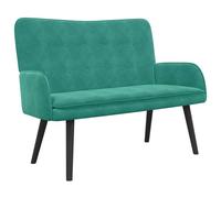 vidaXL Sofá de Dos Plazas Tuquesa 115 x 61 x 87 cm Terciopelo, Sala, Sofá de Terciopelo Moderno, Asientos Cómodos, Sillas Elegantes, Lounge Estiloso, Loveseat Acogedor