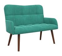 vidaXL Sofá de Dos Plazas Tuquesa 115 x 61 x 87 cm Terciopelo, Sofá de Terciopelo Elegante, loveseat Moderno, sillón Compacto para Espacios pequeños, Asientos cómodos