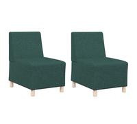 vidaXL Sofá de Dos plazas Verde Oscuro de, Mide 55 x 74 x 82 cm. Es un sofá Moderno para tu Sala, tapizado en poliéster Que Respira. Tiene una Estructura de Madera Fuerte y un Relleno de Espuma cómod