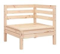 vidaXL Sofá de Esquina de Jardín, Sofá Esquinero Individual, Sillón Exterior, Asiento Modular para Patio Balcón, Madera Maciza de Pino
