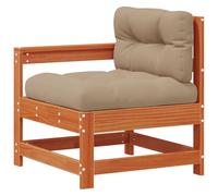 vidaXL Sofá de Esquina de jardín Pino Macizo Marrón Cera, Sofá Modular de Exterior para jardín y terraza, Asientos contemporáneos para una Vida Elegante, Conjunto de Lounge cómodo