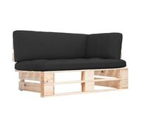 Vidaxl sofá de esquina de palets de jardín madera de pino impregnada