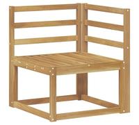 vidaXL Sofá de Esquina para Exteriores Madera de Acacia Sólida Blanco