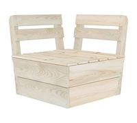 vidaXL Sofá de Esquina Seccional de Palets Jardín Asiento Sala de Estar Salón Terraza Patio Exterior Balcón Estable Madera Abeto Impregnada