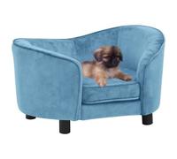 Vidaxl sofá de felpa turquesa para perros