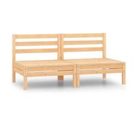 vidaXL Sofá de Jardín 2 Plazas Mobiliario Muebles Exterior Patio Terraza Hogar Silla Asiento Suave Robusto Estable Madera Maciza Pino