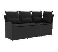 vidaXL Sofá de jardín con Brazo y sofá en Esquina 2 Pieza Negro, Pies Ajustables, diseño Moderno, Uso versátil, para Muebles, instalación fácil, Material Duradero, hogar u Oficina 2