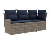 vidaXL Sofá de jardín con Brazo y sofá en Esquina con Almohada 2 Pieza, Pies Ajustables, diseño Moderno, Uso versátil, para Muebles, instalación fácil, Material Duradero, hogar u Oficina 2
