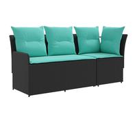 vidaXL Sofá de jardín con Brazo y sofá en Esquina con Almohada 2 Pieza, Pies Ajustables, diseño Moderno, Uso versátil, para Muebles, instalación fácil, Material Duradero, hogar u Oficina 2