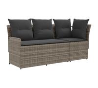 vidaXL Sofá de jardín con Brazo y sofá en Esquina con Almohada 2 Pieza, Pies Ajustables, diseño Moderno, Uso versátil, para Muebles, instalación fácil, Material Duradero, hogar u Oficina 2
