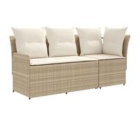vidaXL Sofá de jardín con Brazo y sofá en Esquina con Almohada 2 Pieza, Pies Ajustables, diseño Moderno, Uso versátil, para Muebles, instalación fácil, Material Duradero, hogar u Oficina 2