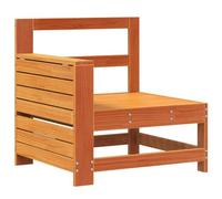 vidaXL Sofá de Jardín con Reposabrazo Mesa Auxiliar, Silla con Respaldo, Mueble Modular, Asiento para Patio Terraza Porche, Madera de Pino Marrón