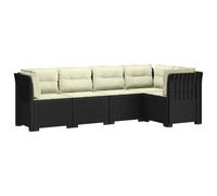 vidaXL Sofá de Jardín de 5 Plazas con Cojines Estilo Ratan PP, Sofá de jardín Moderno, Asiento Exterior Resistente al Clima, sillón de ratán, Material de Polipropileno UV