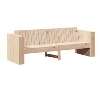vidaXL Sofá de jardín Natural 185,5 x 60 x 62 cm Madera de Pino Macizo | Hecho fuerte para aguantar el uso al aire libre, Con un estilo limpio y simple que queda bien en cualquier lugar,