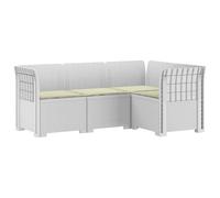vidaXL Sofá de Jardín para 4 Personas con Cojines Estilo Rattan PP, Conjunto de Sofás de Jardín, Estilo Moderno en Ratan, Resistente a la Intemperie, Protegido UV, Relajarse