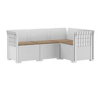 vidaXL Sofá de Jardín para 4 Personas con Cojines Estilo Rattan PP, Conjunto de Sofás de Jardín, Estilo Moderno en Ratan, Resistente a la Intemperie, Protegido UV, Relajarse