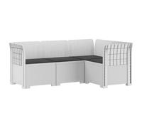vidaXL Sofá de Jardín para 4 Personas con Cojines Estilo Rattan PP, Conjunto de Sofás de Jardín, Estilo Moderno en Ratan, Resistente a la Intemperie, Protegido UV, Relajarse