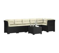 vidaXL Sofá de Jardín para 6 Personas con Cojines Estilo Rattan PP, Muebles Modernos para jardín, balcón o Invernadero, sillón Resistente al Clima, sofá UV para Exteriores