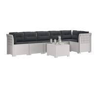vidaXL Sofá de Jardín para 6 Personas con Cojines Estilo Rattan PP, Muebles Modernos para jardín, balcón o Invernadero, sillón Resistente al Clima, sofá UV para Exteriores