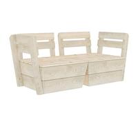 vidaXL Sofá de Palets de Jardín 2 Plazas Patio Terraza Silla Sillón Asiento Mueble Mobiliario Hogar Sala de Estar Salón Madera de Abeto Impregnada