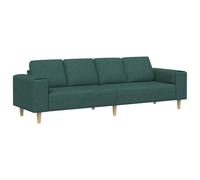 vidaXL Sofá de Sala Verde Oscuro 250 x 77 x 76 cm Poliéster, Sala, Sofá Moderno, Sofá Rectangular, Cojines Resistentes, Material Transpirable, Mueble Funcional