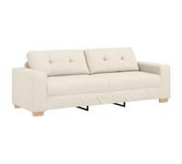 vidaXL Sofá de 3 plazas de Tela Sofá contemporáneo Beige de Interior con Relleno de Espuma cómodo, Resistente a Manchas y fácil de Mantener, Ideal para Sala de Estar con diseño Resistente